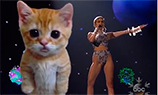 Майли Сайрус завоевывает интернет большим виртуальным котом