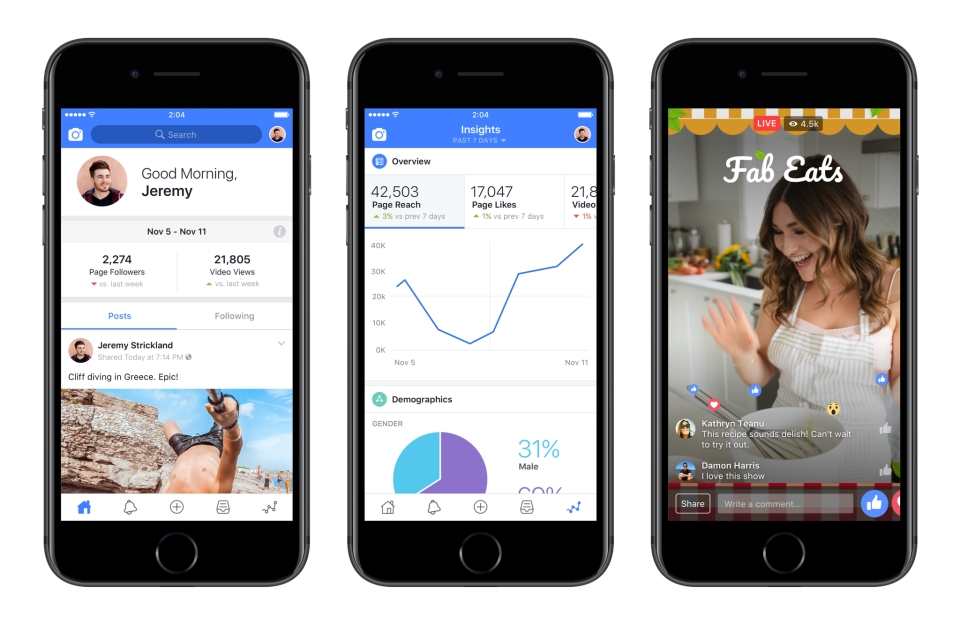 Facebook выкатил для менеджеров страниц мобильную версию Creator Studio